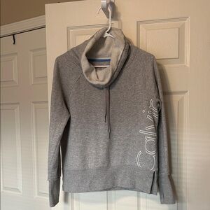 Calvin Klein Heather Gray Cowl Neck Sweatshirt